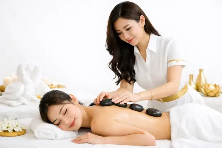 hot stone spa massage